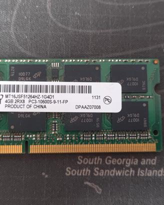 Micron 4GB SODIMM DDR3 1333Mhz