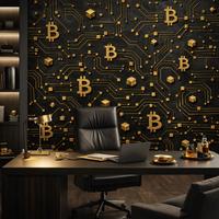 Carta da parati Bitcoin 290×290 cm