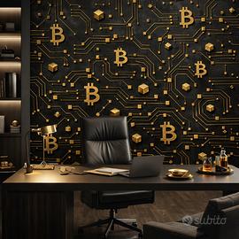 Carta da parati Bitcoin 290×290 cm