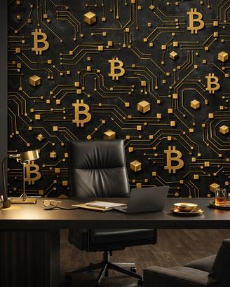 Carta da parati Bitcoin 290×290 cm