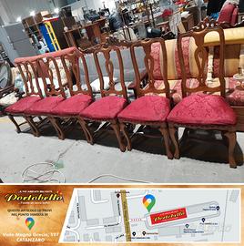 Codice: 268618  SET 6 SEDIE STILE CLASSICO IN LEGN