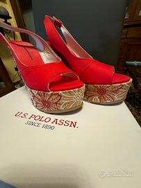 Sandali zeppa Polo Ralph Lauren