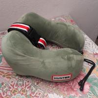 Cuscino cervicale da viaggio color verde