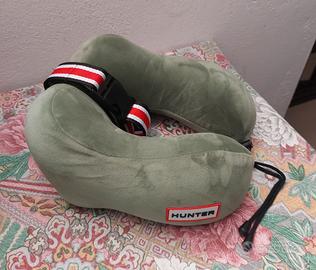 Cuscino cervicale da viaggio color verde