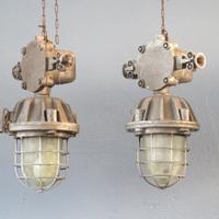 Lampada industriale da fabbrica vintage