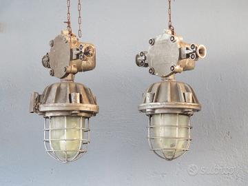 Lampada industriale da fabbrica vintage