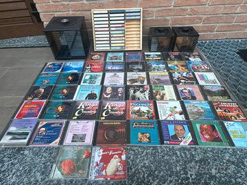 Cd e porta cd, audiocassette e contenitori