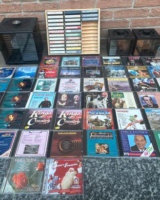 Cd e porta cd, audiocassette e contenitori