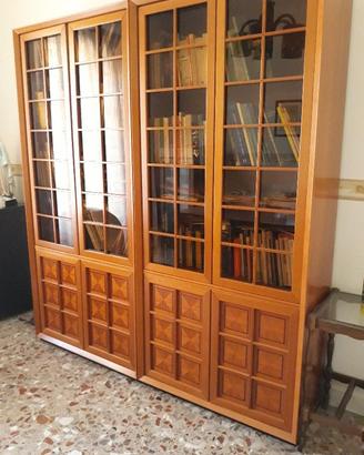 Libreria + Scrivania in ciliegio massello