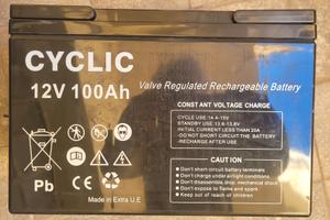 Batteria AGM deep cyclic 100Ah camper