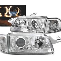 FARI PER FIAT PUNTO 93-99 ANGEL EYES FONDO CROMATO