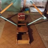 Vogatore anni 60 massello di faggio