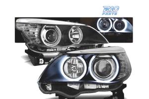 FARI BMW E60 E61 03-07 OCCHI ANGEL CCFL NERI