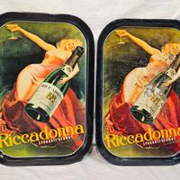 2 Vassi in metallo Riccadonna Spumante e Vermut