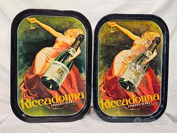 2 Vassi in metallo Riccadonna Spumante e Vermut