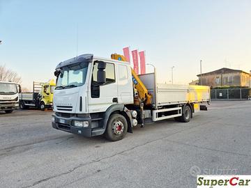 IVECO EUROCARGO 120E25 cassone, gru e Radiocomando