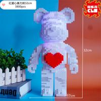 LS6113 Puzzle 3d Simil Lego BearBrick Red 