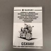 libretto uso e manutenzione Suzuki gsxf600