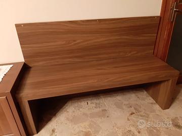 PANCA DA ARREDAMENTO IN LEGNO CON SCHIENALE 