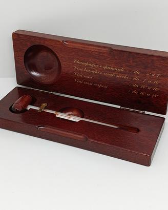Termometro vino in legno 