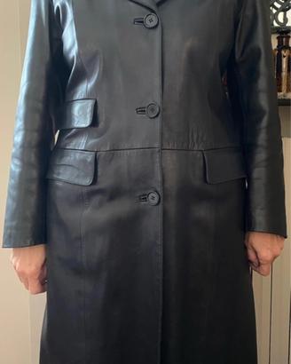 Trench in vera pelle Pollini da donna