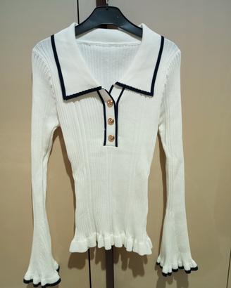 maglia donna bianca 
