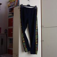 Calzoni felpati, nero + bande laterali color, S/M