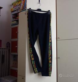 Calzoni felpati, nero + bande laterali color, S/M