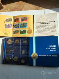 San Marino 1972 monete e francobolli 