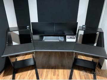 Scrivania desk home studio recording rack 19”