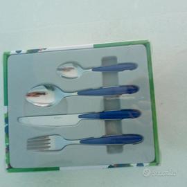 24 POSATE BLU' NUOVE in acciaio inox Tognana