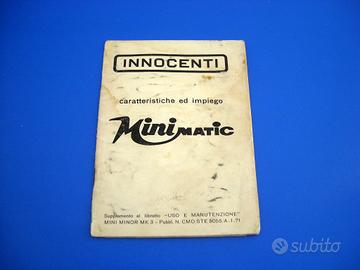 Libretto Uso Manutenzione Innocenti MiniMatic 1971