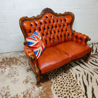 Divano Chester Chesterfield King cuoio inglese