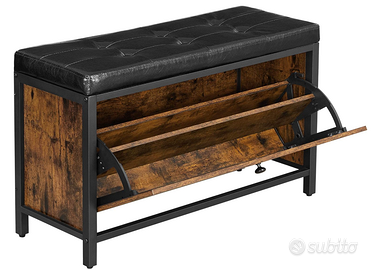 VASAGLE Panca Scarpiera, Panchina Imbottita con Ca