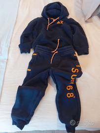 Completo Tuta Sun 68 Blu Arancione Cotone