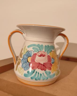 Voppia di vasi/boccali in ceramica maiolicata