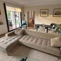 ZANOTTA Divano ALFA in cotone a rilievo BEIGE