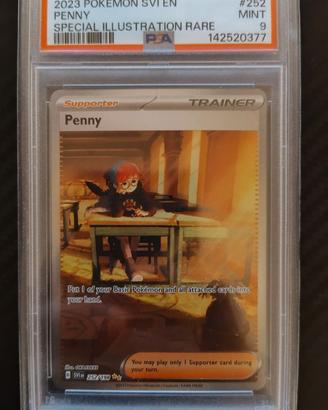 Pokemon PSA 9 Penny 252/198 SVI Scarlatto Eng