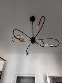 Lampadario a 6 lumi '80