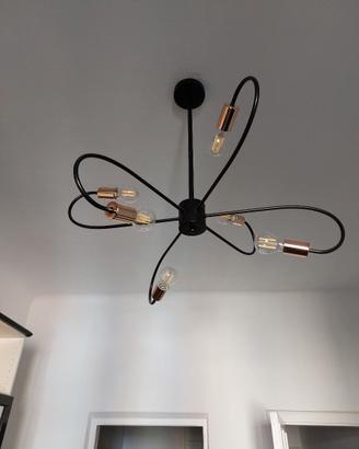 Lampadario a 6 lumi '80