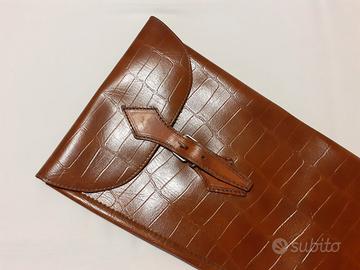 Fodero fucile in vera pelle marrone - CACCIA