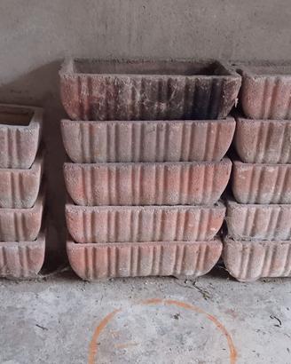 14 fioriere in cemento 38x18x15