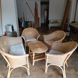 Salottino da giardino in ratan