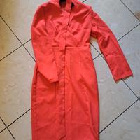 abito rosso longuette  
