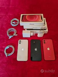 3 Apple iPhone 12 bianco rosso nero 256,128,64gb