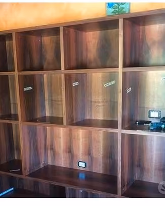 Mobile soggiorno - libreria in noce