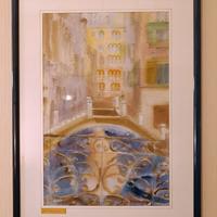 Acquerello di Luciano Limonta , pittore e scultore