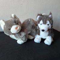 Peluche cane e gatto