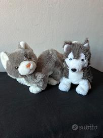 Peluche cane e gatto