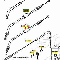 Cavo gas chiusura Kawasaki KL650 540121328